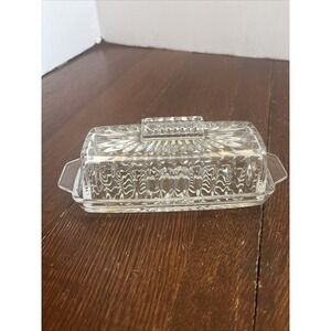 Gorham‎ Althea Crystal Covered Butter Dish Vintage, Discontinued EUC